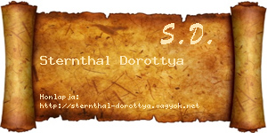 Sternthal Dorottya névjegykártya